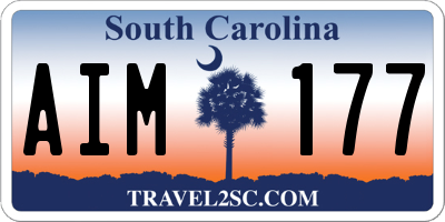 SC license plate AIM177