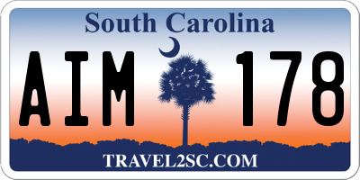 SC license plate AIM178