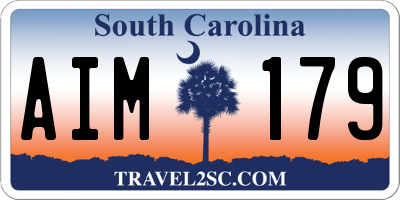 SC license plate AIM179