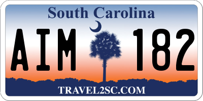 SC license plate AIM182