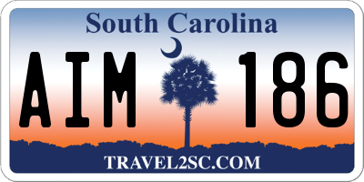 SC license plate AIM186