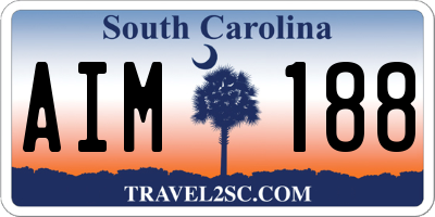 SC license plate AIM188
