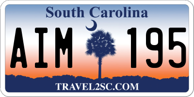SC license plate AIM195