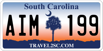 SC license plate AIM199