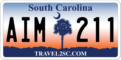 SC license plate AIM211