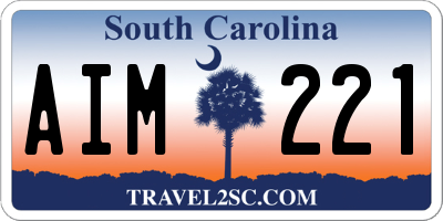 SC license plate AIM221
