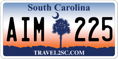 SC license plate AIM225