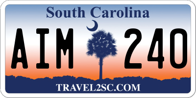 SC license plate AIM240
