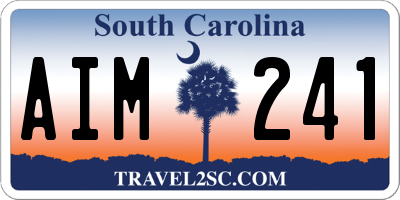 SC license plate AIM241