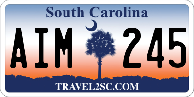 SC license plate AIM245