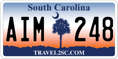 SC license plate AIM248