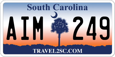 SC license plate AIM249