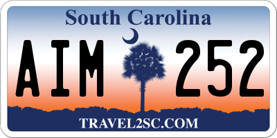 SC license plate AIM252