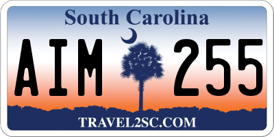 SC license plate AIM255