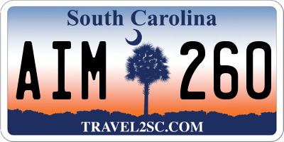 SC license plate AIM260