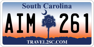 SC license plate AIM261