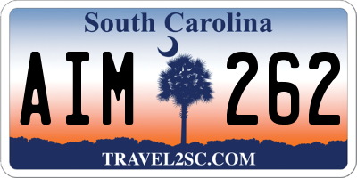 SC license plate AIM262