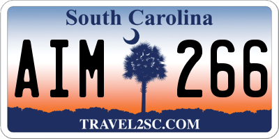 SC license plate AIM266