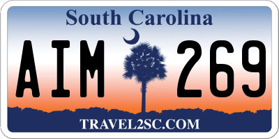 SC license plate AIM269