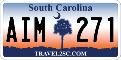SC license plate AIM271