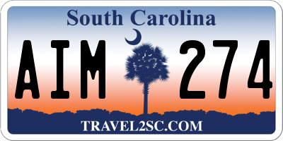 SC license plate AIM274