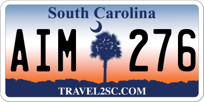 SC license plate AIM276