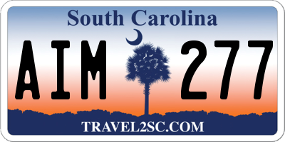 SC license plate AIM277