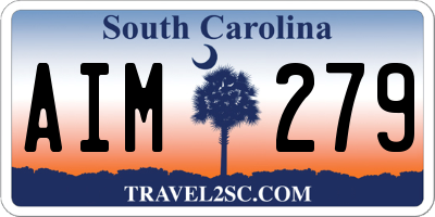 SC license plate AIM279