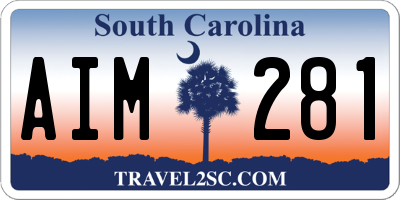 SC license plate AIM281