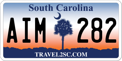 SC license plate AIM282