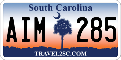 SC license plate AIM285