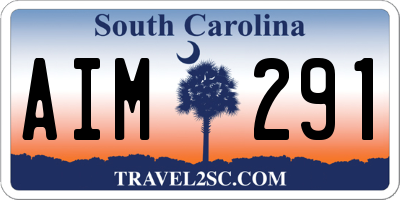 SC license plate AIM291