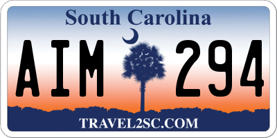 SC license plate AIM294