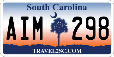 SC license plate AIM298