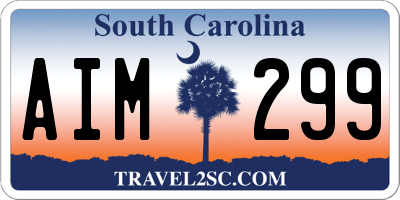 SC license plate AIM299