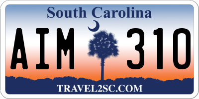 SC license plate AIM310