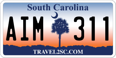 SC license plate AIM311