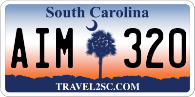 SC license plate AIM320
