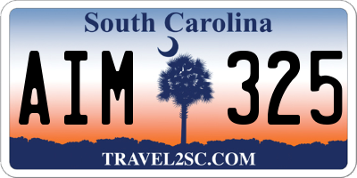 SC license plate AIM325