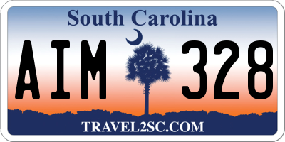 SC license plate AIM328