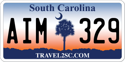 SC license plate AIM329