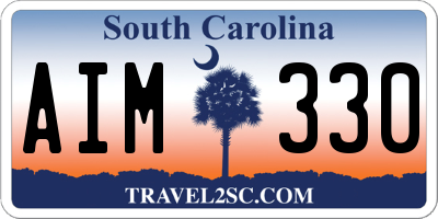 SC license plate AIM330