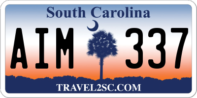 SC license plate AIM337