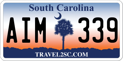 SC license plate AIM339