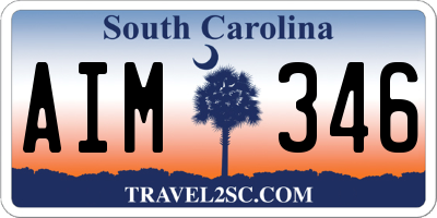 SC license plate AIM346