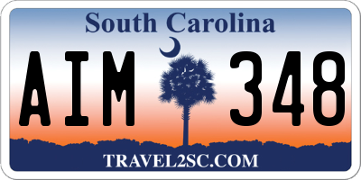 SC license plate AIM348