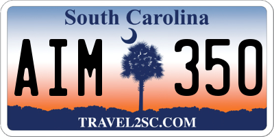 SC license plate AIM350