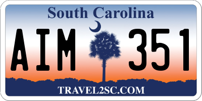 SC license plate AIM351