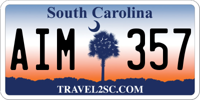 SC license plate AIM357