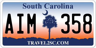 SC license plate AIM358